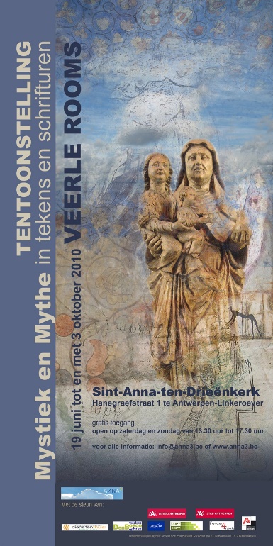 ANNA3 | Veerle Rooms | Mystiek en Mythe in teksten en schrifturen | Zomertentoonstelling 2010 | Sint-Anna-ten-Drieënkerk | Antwerpen Linkeroever | Affiche